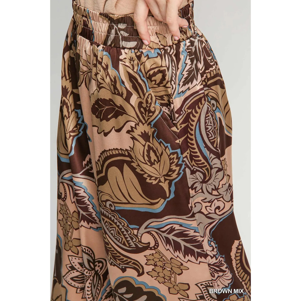 Umgee Paisley Print Pants - Picture 4 of 5